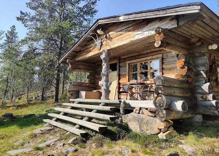 Kivakko Saariselaen Paratiisi - Oma Ranta & Sauna 木屋 萨利色尔卡